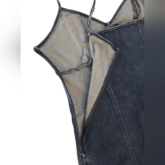 American Eagle Outfitters Dark Wash Denim Dress Medium NWT - Picture 6 of 8